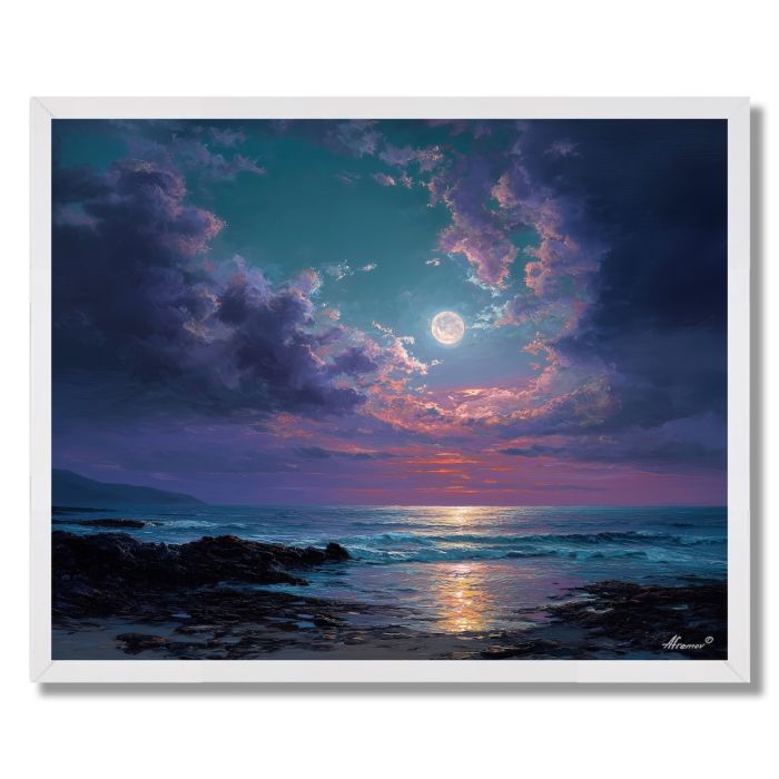 CAPE EVENING MOON - FRAMED