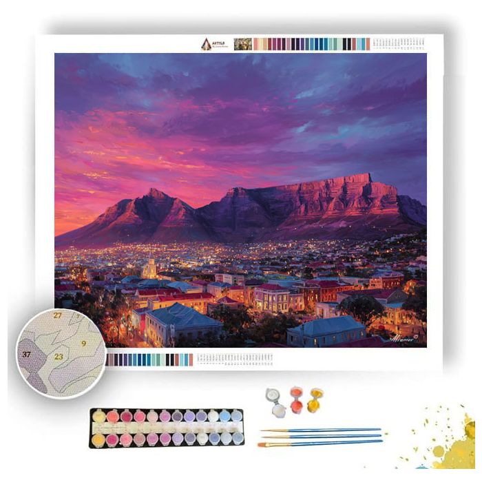 CAPE TOWN TWILIGHT - Paint by Numbers Full Kit