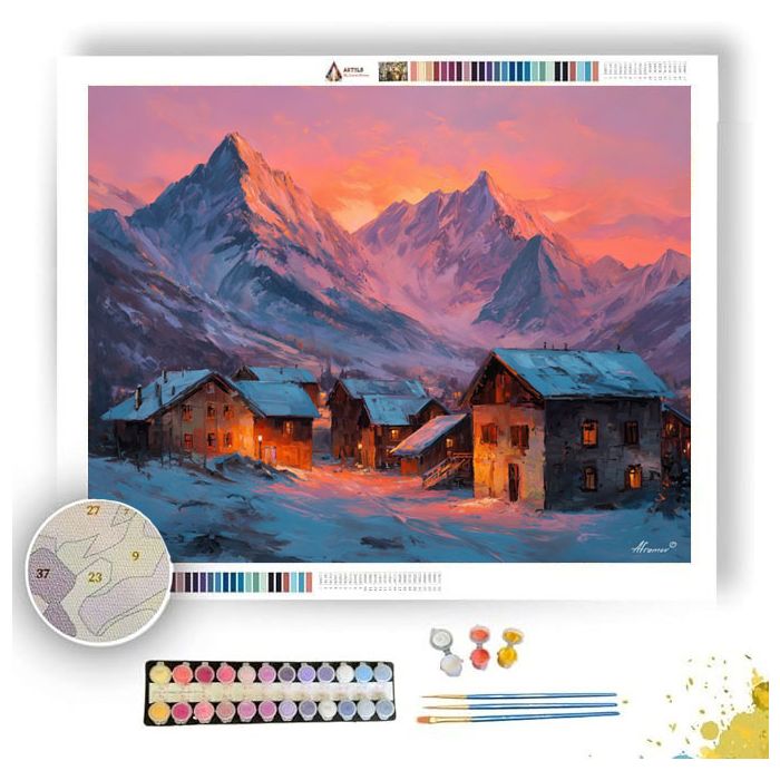 FRENCH ALP SUNSET - Paint by Numbers Full Kit