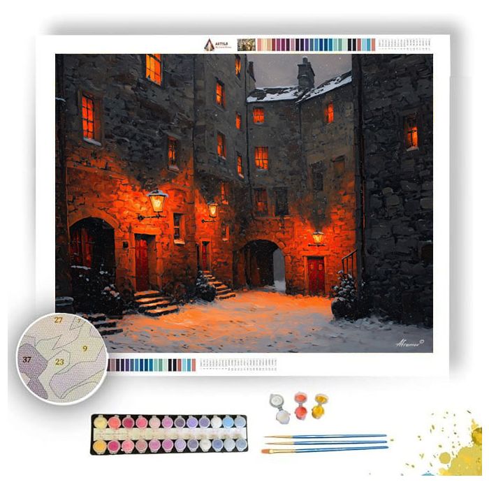 SCOTTISH WINTER FIRE - Paint by Numbers Full Kit