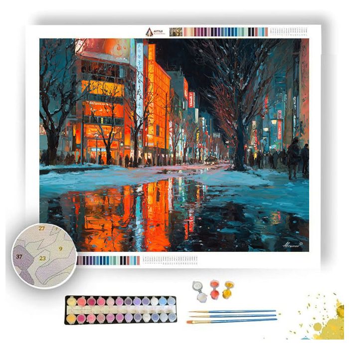 TOKYO WINTER LIGHTS - Paint by Numbers Full Kit