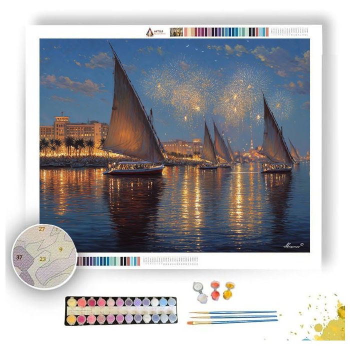EGYPTIAN NEW YEAR LIGHT - Paint by Numbers Full Kit