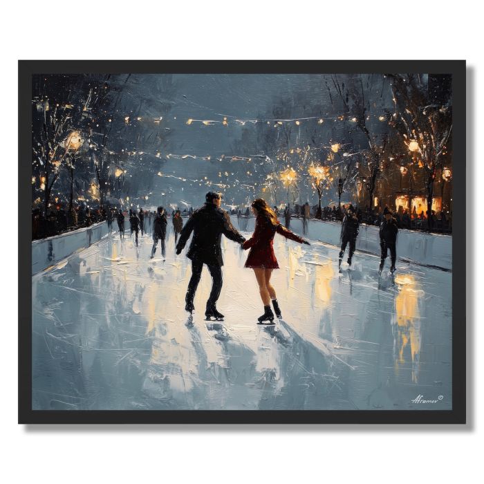 CANADIAN SKATING NIGHT - FRAMED