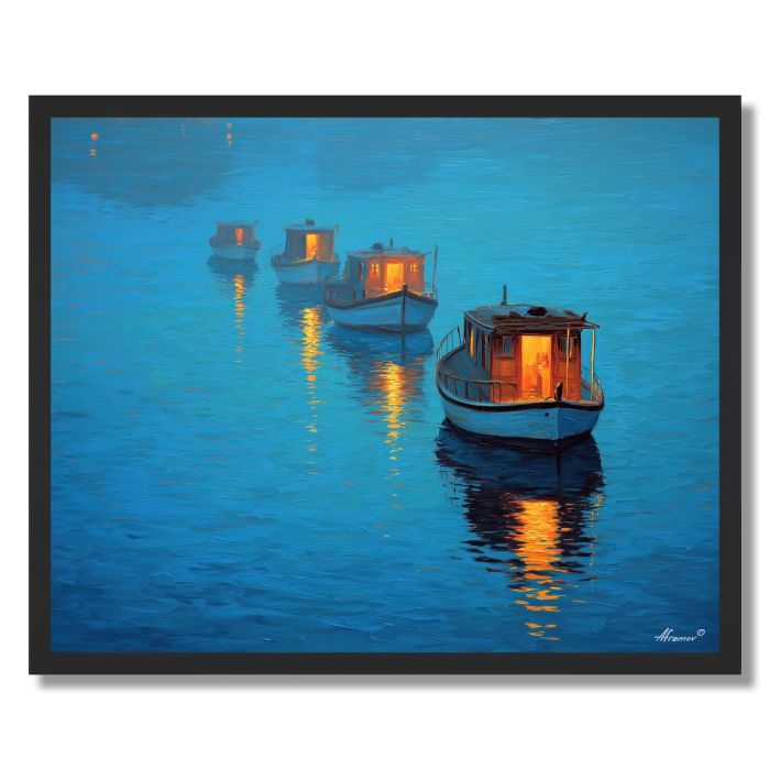 GREEK WINTER SEA - FRAMED