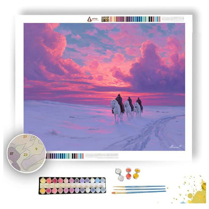 RUSSIAN TROIKA RIDE - Paint by Numbers Full Kit