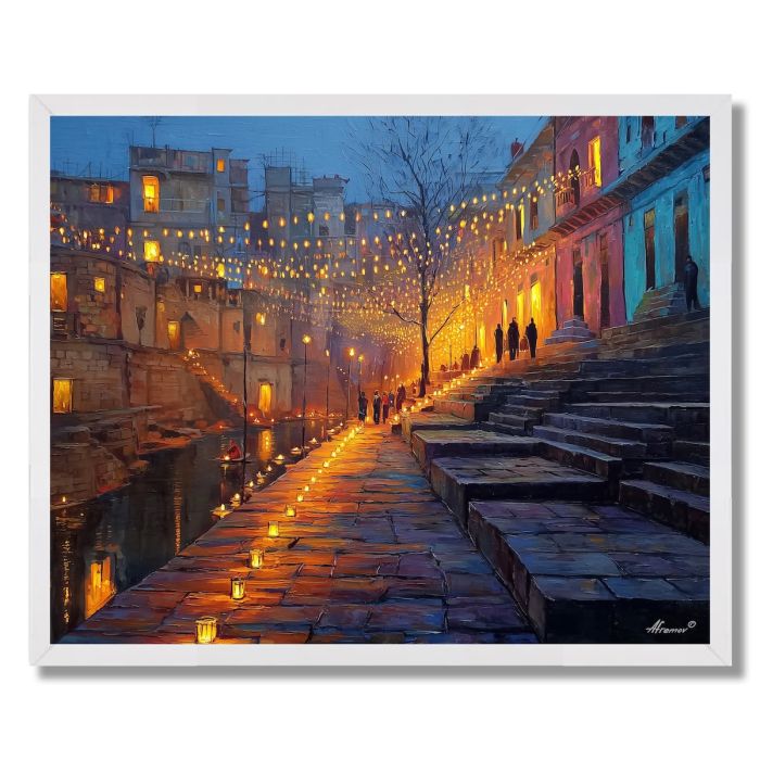 INDIAN WINTER DIWALI - FRAMED