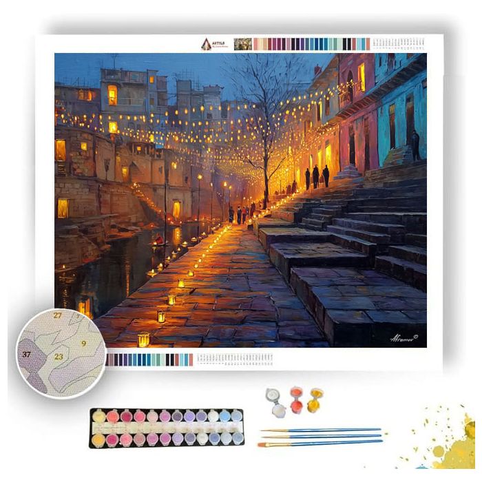 INDIAN WINTER DIWALI - Paint by Numbers Full Kit