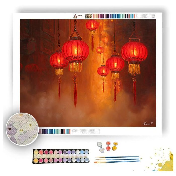 CHINESE NEW YEAR LIGHTS - Paint by Numbers Full Kit