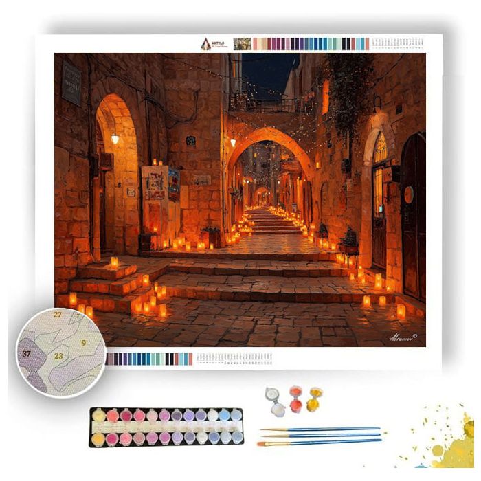 JERUSALEM HOLIDAY LIGHT - Paint by Numbers Full Kit