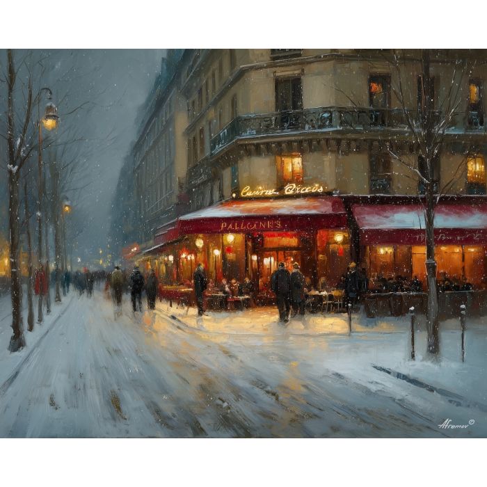 PARISIAN WINTER STREET