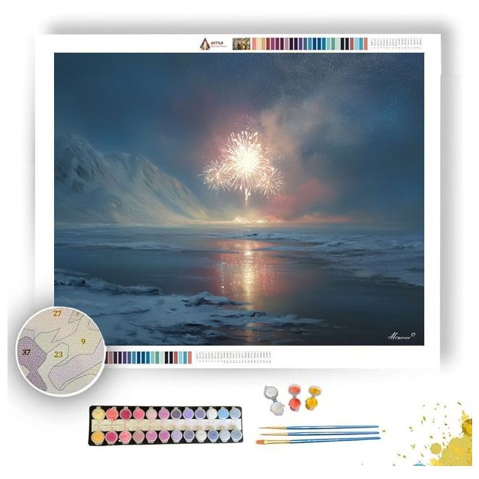 ICELANDIC NEW YEAR GLOW - Paint by Numbers Full Kit