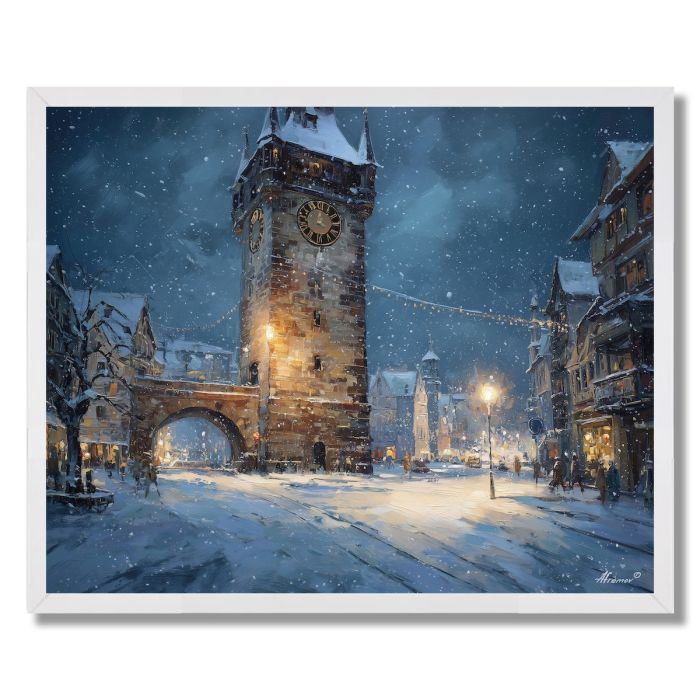 GERMAN CLOCK TOWER LIGHT - FRAMED