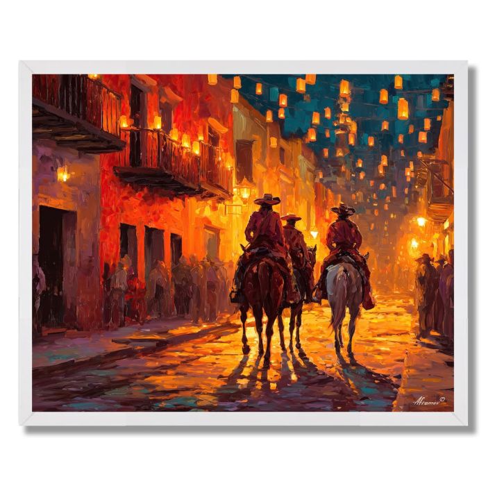 MEXICAN POSADA LIGHT - FRAMED