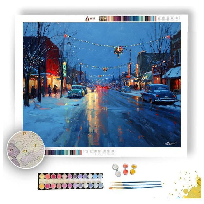 AMERICAN SMALL TOWN LIGHT - Paint by Numbers Full Kit