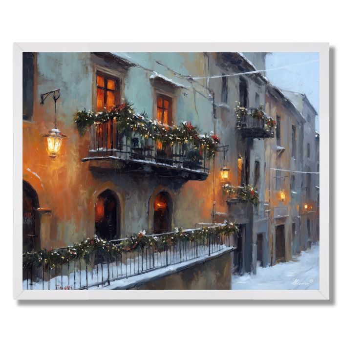 ITALIAN WINTER STREET - FRAMED