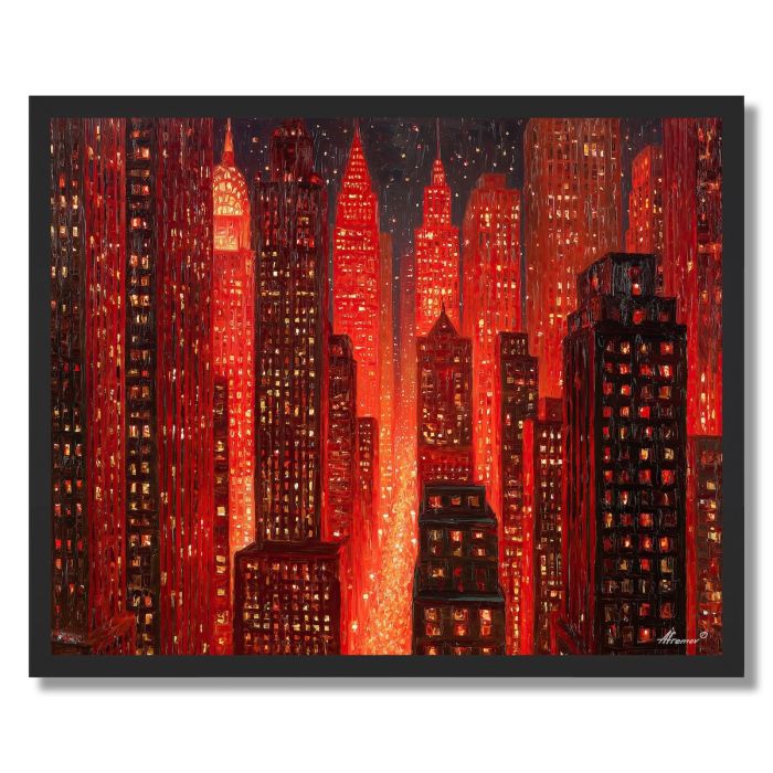 AMERICAN CITY CHRISTMAS - FRAMED