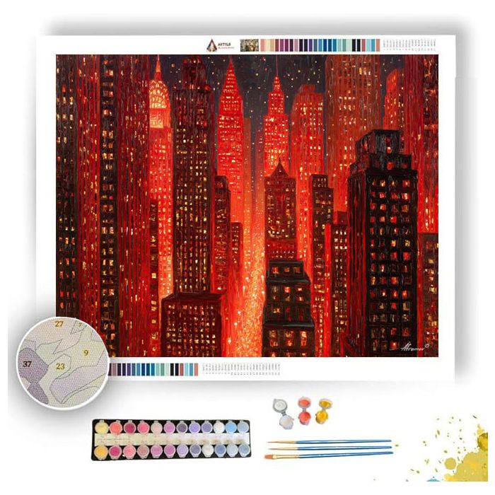 AMERICAN CITY CHRISTMAS - Paint by Numbers Full Kit