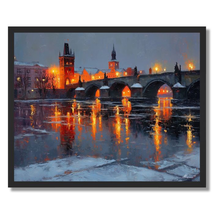 CZECH WINTER RIVER - FRAMED