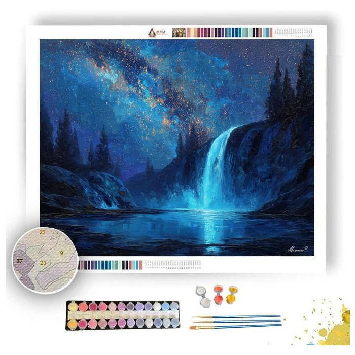 THE STARRY WATERFALL - Paint by Numbers Full Kit