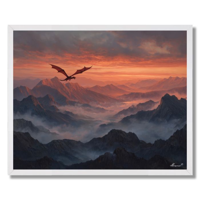 DRAGONS PASS AT DAWN - FRAMED
