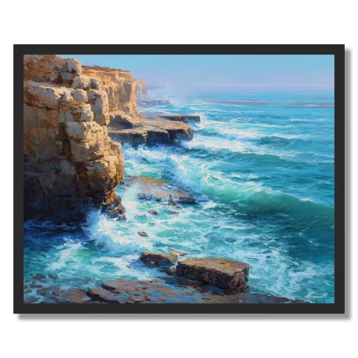 COASTAL CLIFF MORNING - FRAMED