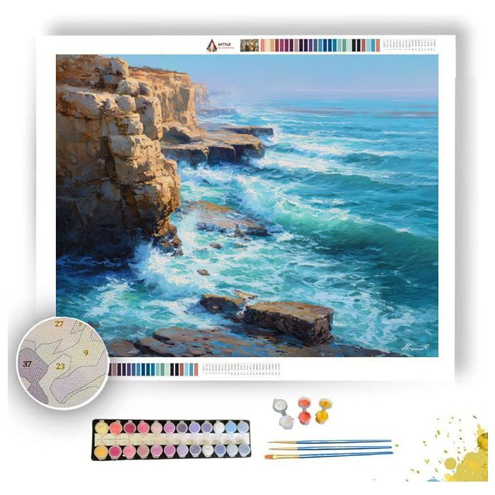 COASTAL CLIFF MORNING - Paint by Numbers Full Kit