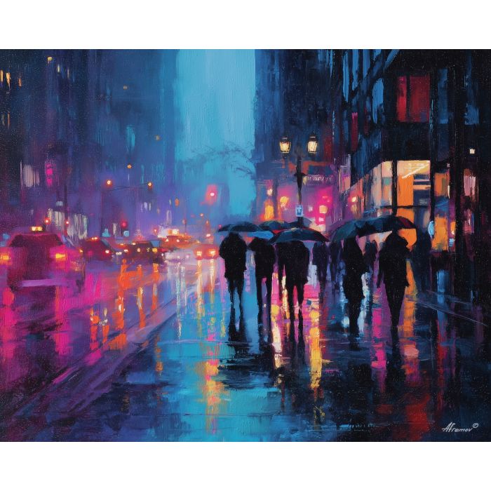 CITY RAIN REFLECTIONS