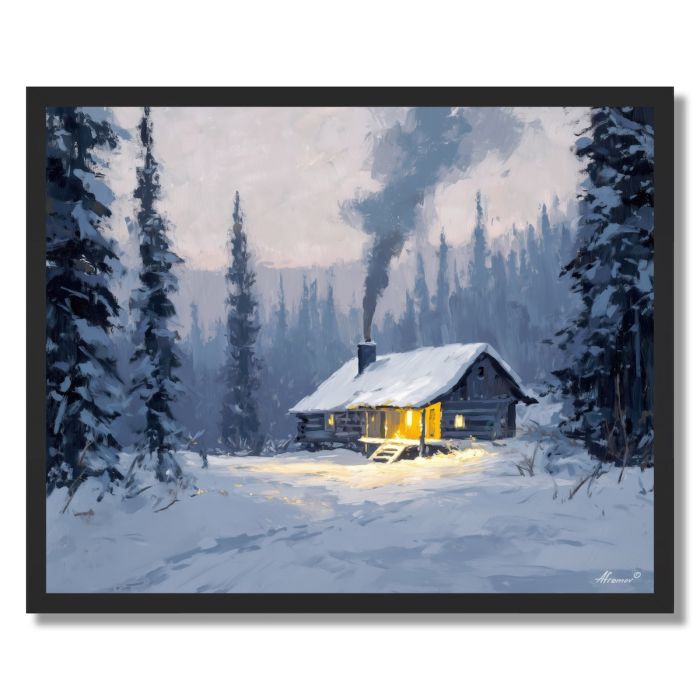WINTER CABIN LIGHTS - FRAMED