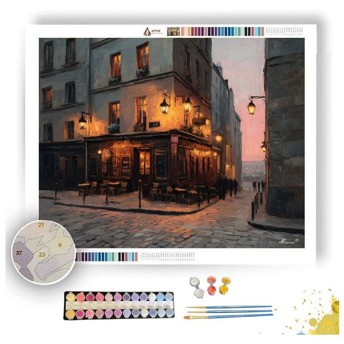 EVENING LIGHT IN PARIS - Paint by Numbers Full Kit