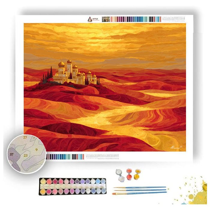 GOLDEN DESERT MIRAGE - Paint by Numbers Full Kit