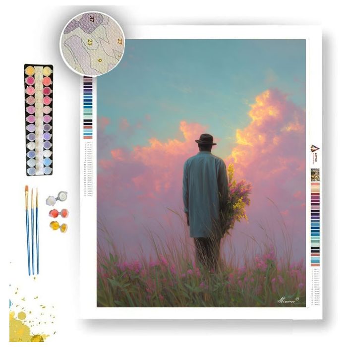 MAN WITH FLOWERS - Paint by Numbers Full Kit