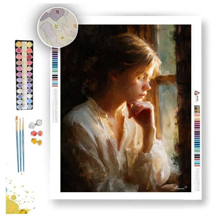 GIRL BY THE WINDOW - Paint by Numbers Full Kit