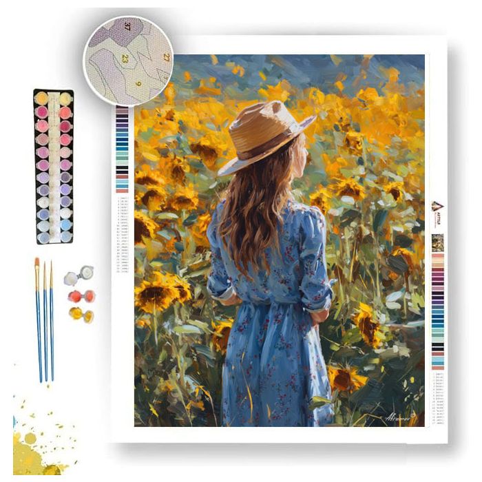 GIRL WITH A STRAW HAT - Paint by Numbers Full Kit