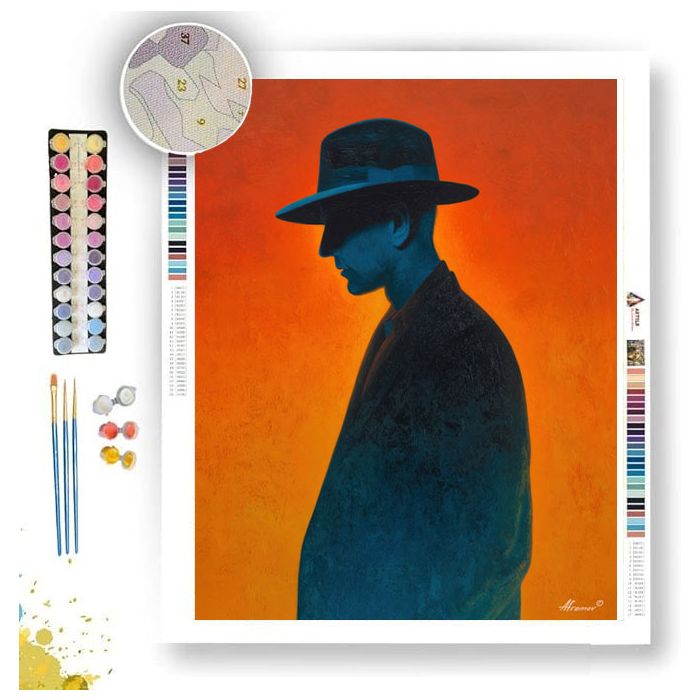 MAN WITH THE BLUE HAT - Paint by Numbers Full Kit