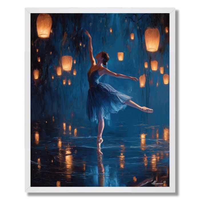 BLUE BALLERINA - FRAMED