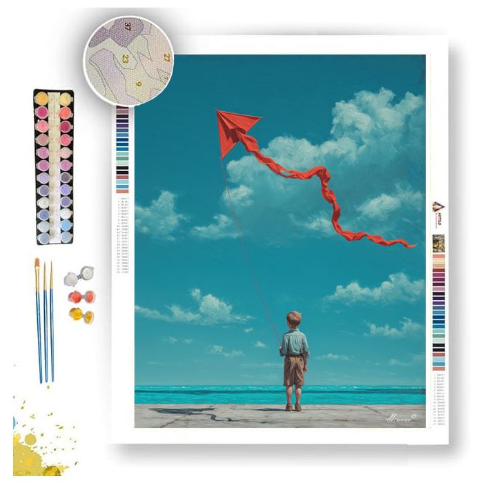 BOY AND KITE - Paint by Numbers Full Kit