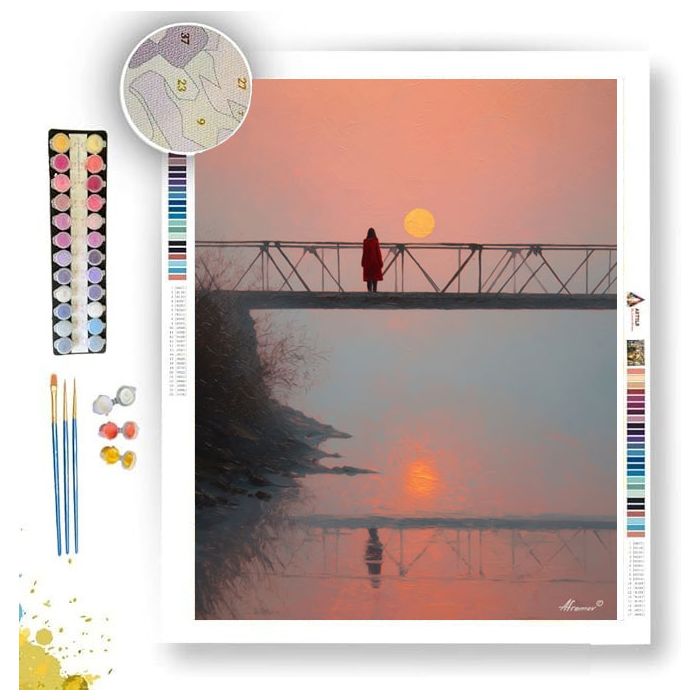 WOMAN ON BRIDGE - Paint by Numbers Full Kit
