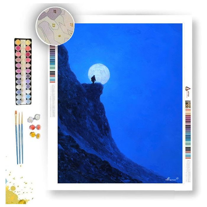 MAN AND THE MOON - Paint by Numbers Full Kit
