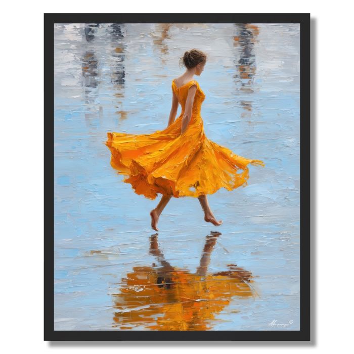 DANCER IN RAIN - FRAMED