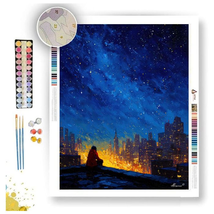 DREAMER ON A ROOFTOP - Paint by Numbers Full Kit