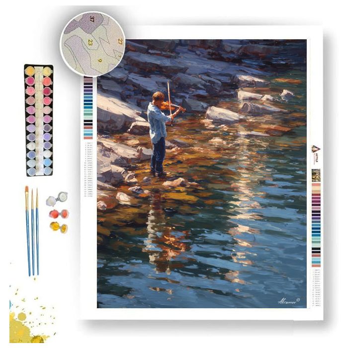 RIVER VIOLINIST - Paint by Numbers Full Kit