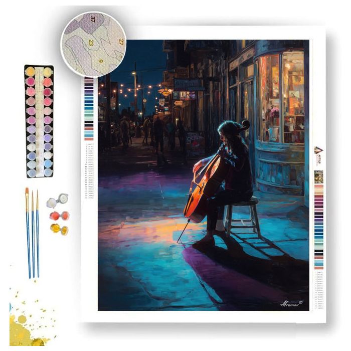 STREET CELLIST - Paint by Numbers Full Kit