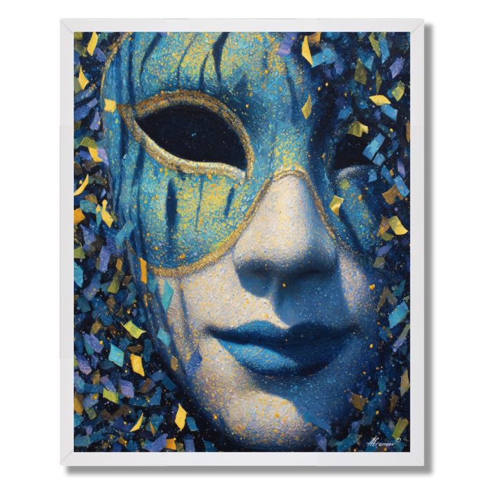 BLUE MASK - FRAMED