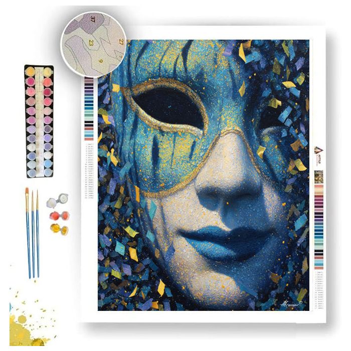 BLUE MASK - Paint by Numbers Full Kit