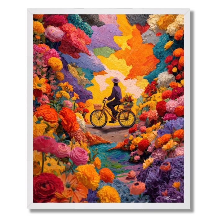 BICYCLE IN BLOOM - FRAMED