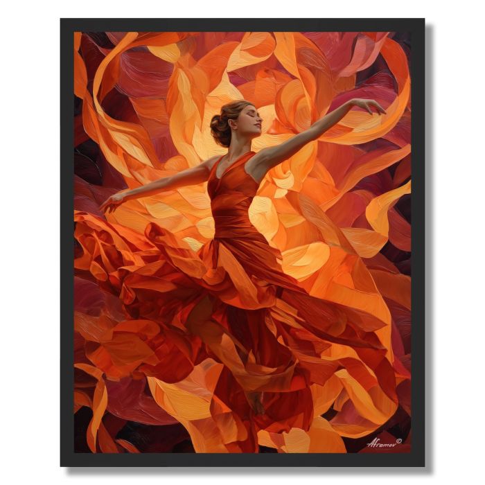 DANCER OF FLAMES - FRAMED