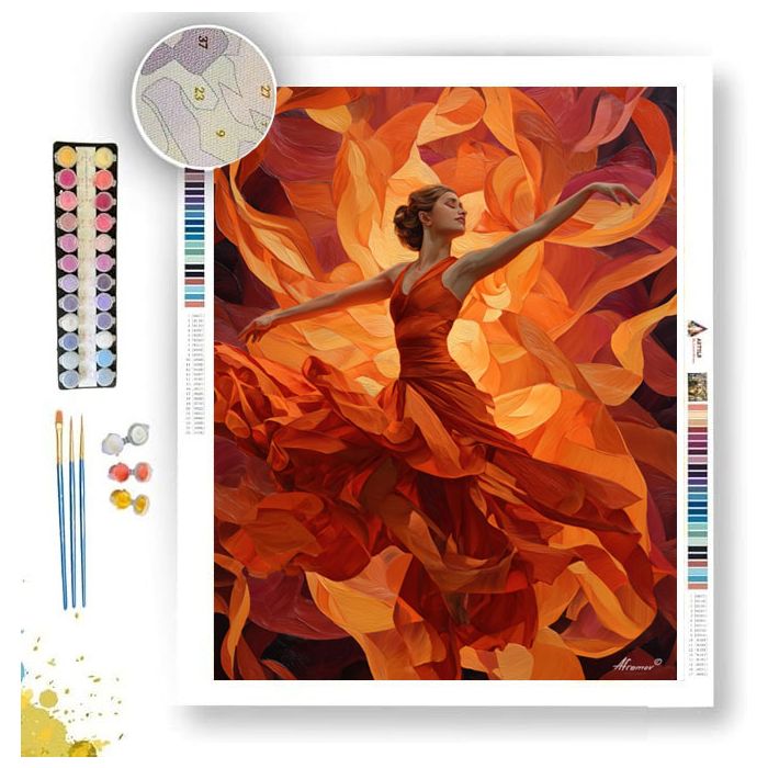 DANCER OF FLAMES - Paint by Numbers Full Kit