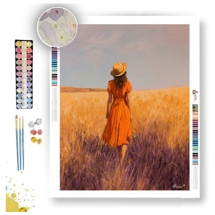 ORANGE DRESS - Paint by Numbers Full Kit