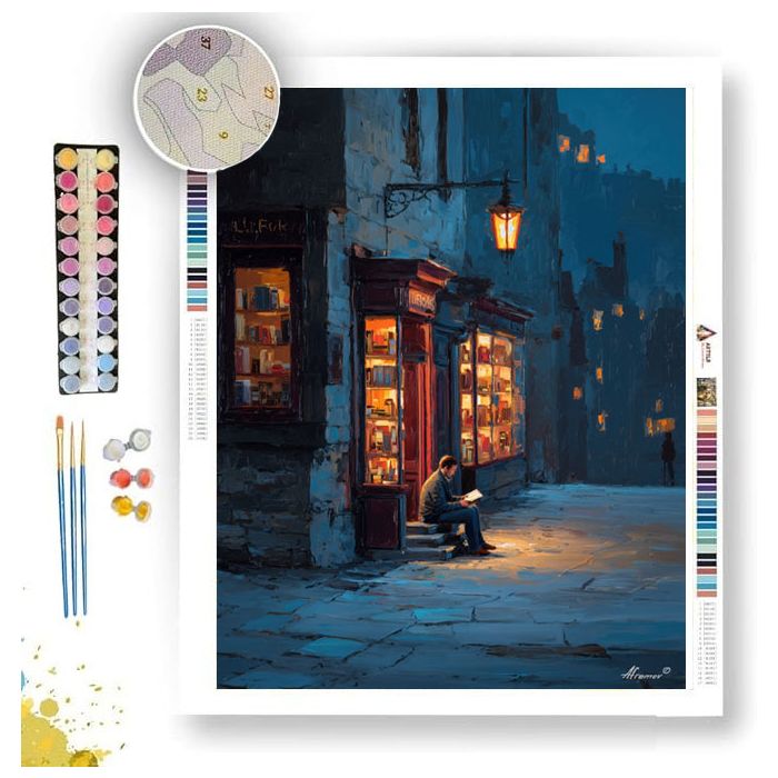 BOOKSELLERS EVENING - Paint by Numbers Full Kit