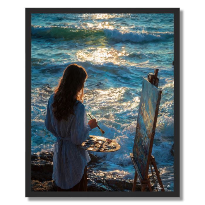 ARTIST BY THE SEA - FRAMED